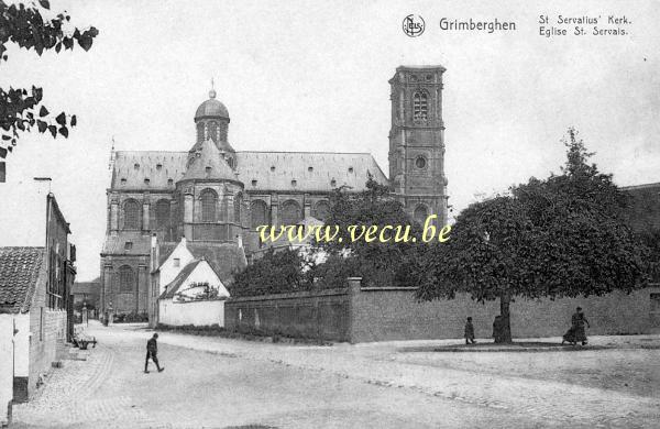 postkaart van Grimbergen St Servatius kerk