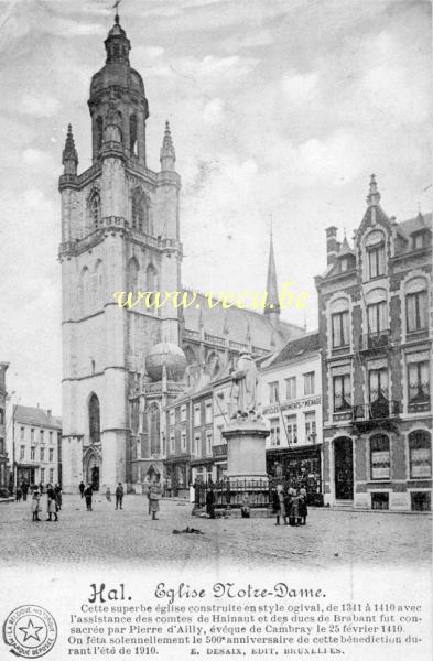 ancienne carte postale de Hal Eglise Notre-Dame