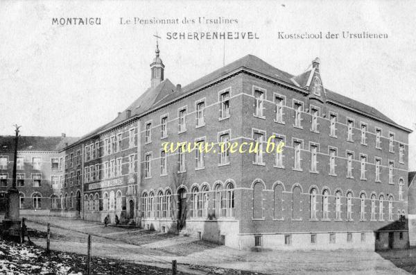 postkaart van Scherpenheuvel Kostschool der Ursulienen