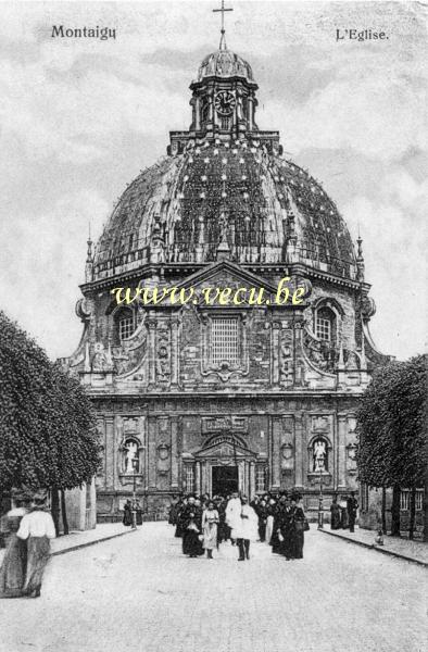 ancienne carte postale de Montaigu L'église