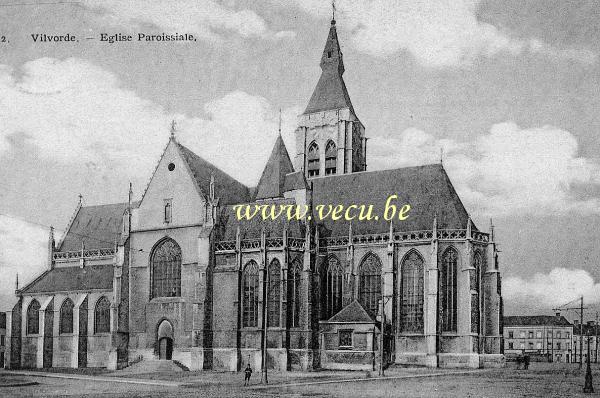 ancienne carte postale de Vilvorde Eglise Paroissiale