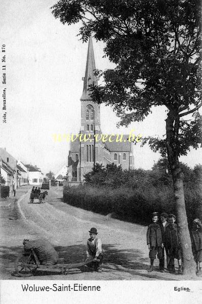 ancienne carte postale de Woluwe-Saint-Etienne Eglise