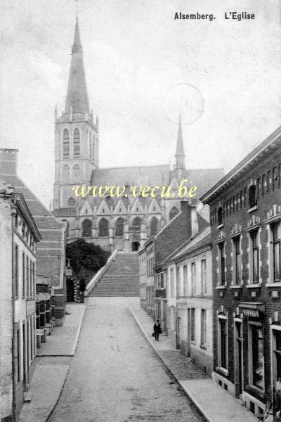 postkaart van Alsemberg De kerk