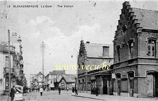 ancienne carte postale de Blankenberge La Gare