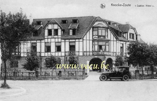 ancienne carte postale de Knokke Sablon hôtel