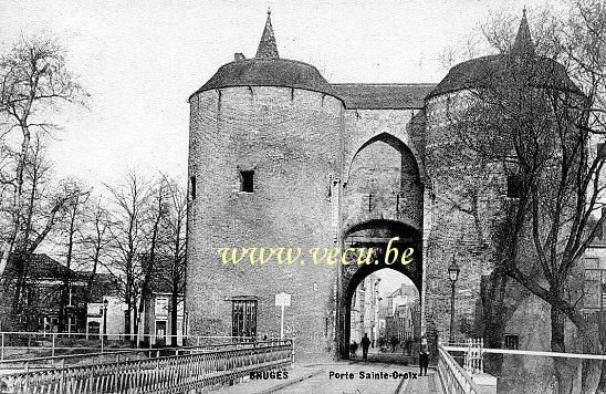 ancienne carte postale de Bruges Porte Sainte-Croix