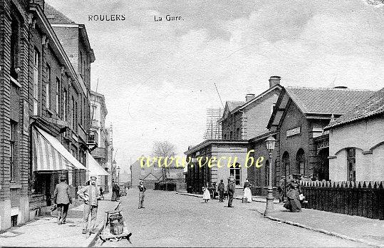 ancienne carte postale de Roulers La Gare
