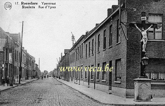 ancienne carte postale de Roulers Rue d'Ypres