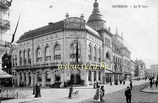 ancienne carte postale de Ostende Le Théatre