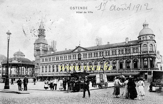 postkaart van Oostende Stadhuis