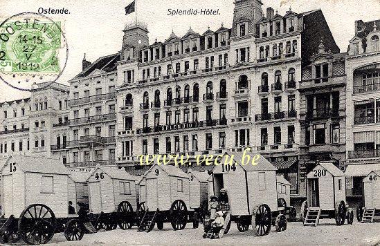 ancienne carte postale de Ostende Spendid-Hôtel