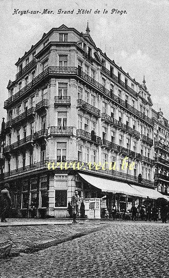 ancienne carte postale de Heyst Grand Hôtel de la plage