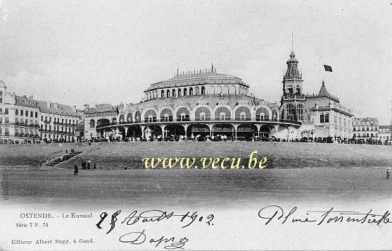ancienne carte postale de Ostende Le Kursaal