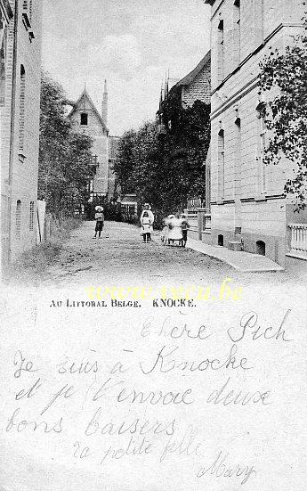 ancienne carte postale de Knokke Au Littoral Belge
