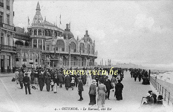 ancienne carte postale de Ostende Le Kursaal, côté Est