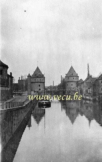 ancienne carte postale de Courtrai Le Broel après la guerre (14-18)