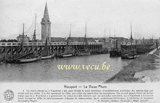 ancienne carte postale de Nieuport Le Vieux Phare