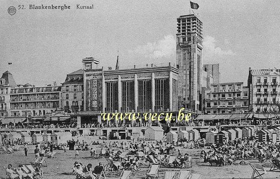 ancienne carte postale de Blankenberge Kursaal
