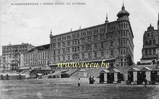 ancienne carte postale de Blankenberge Grand Hôtel du Kursaal