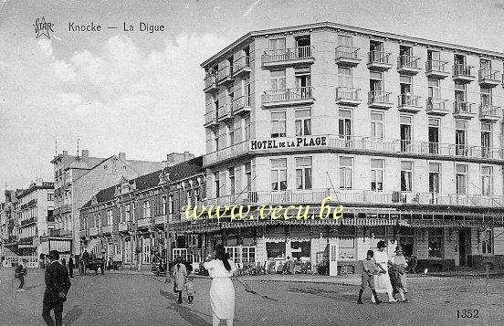ancienne carte postale de Knokke La Digue