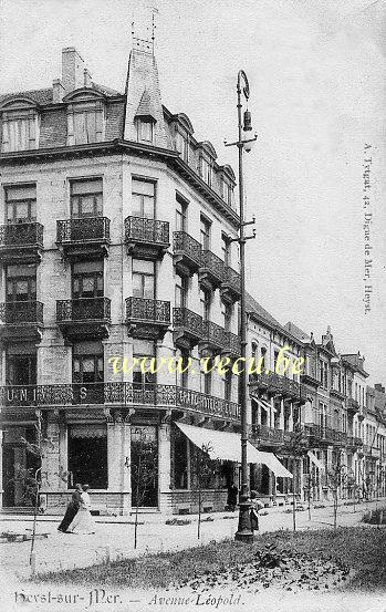 ancienne carte postale de Heyst Avenue Léopold