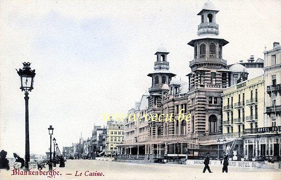 ancienne carte postale de Blankenberge Le Casino