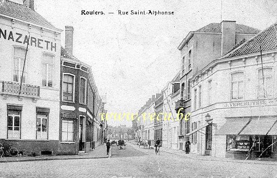 ancienne carte postale de Roulers Rue Saint-Alphonse