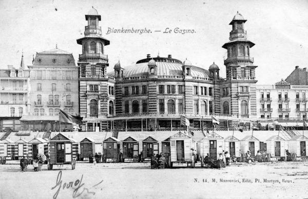ancienne carte postale de Blankenberge Le casino
