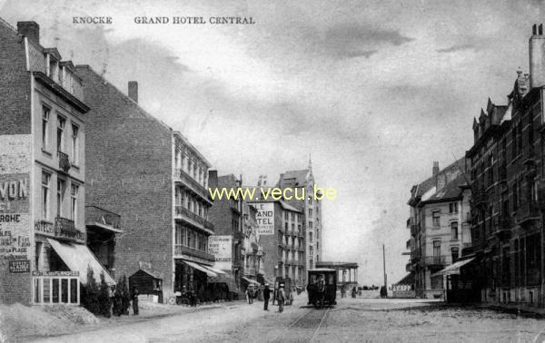 ancienne carte postale de Knokke Grand hôtel central