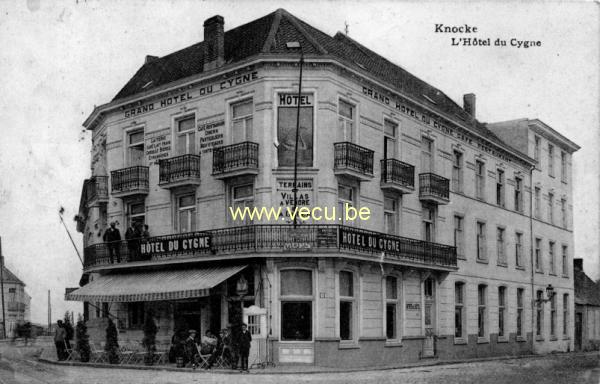 ancienne carte postale de Knokke L'hôtel du cygne
