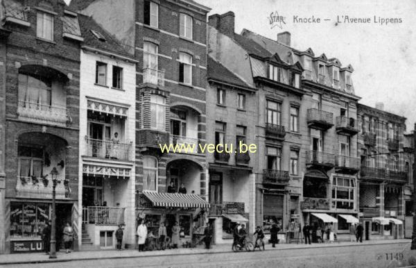 ancienne carte postale de Knokke L'Avenue Lippens
