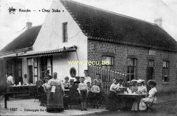 ancienne carte postale de Knokke Chez Siska