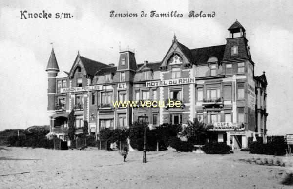 ancienne carte postale de Knokke Pension de Familles Roland