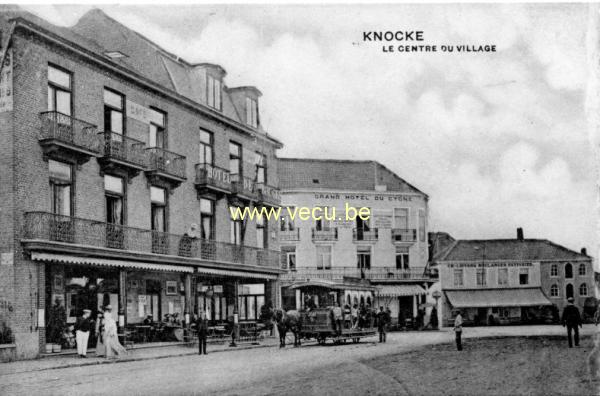 ancienne carte postale de Knokke Le centre du village