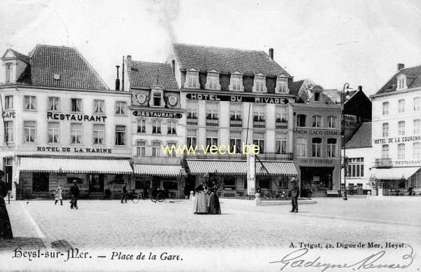 postkaart van Heist Place de la gare