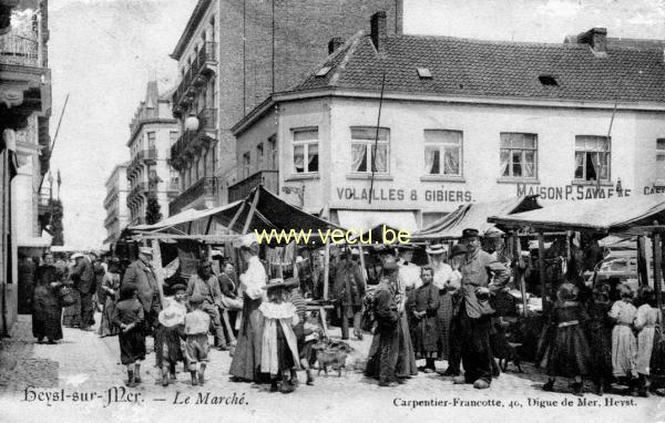 postkaart van Heist Le marché