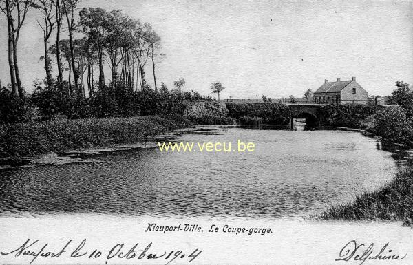 ancienne carte postale de Nieuport Le Coupe-gorge