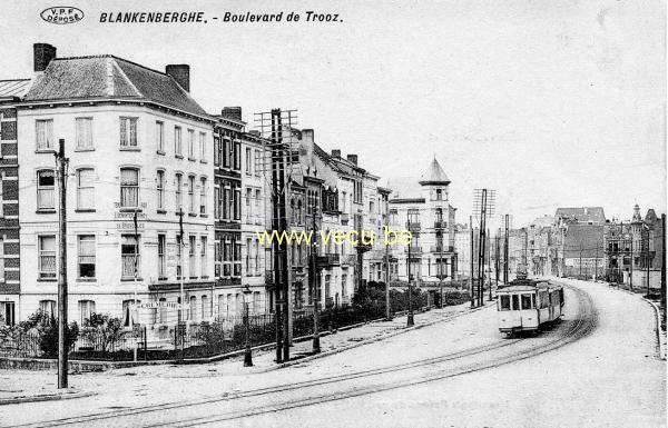 ancienne carte postale de Blankenberge Boulevard de Trooz