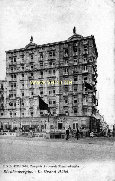 ancienne carte postale de Blankenberge Le Grand Hôtel