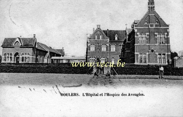 ancienne carte postale de Roulers L'Hôpital et l'Hospice des Aveugles