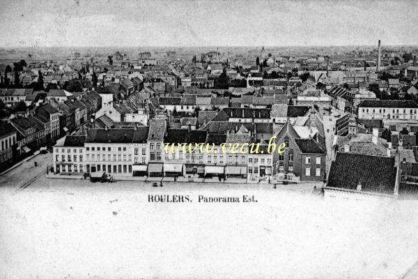ancienne carte postale de Roulers Panorama Est