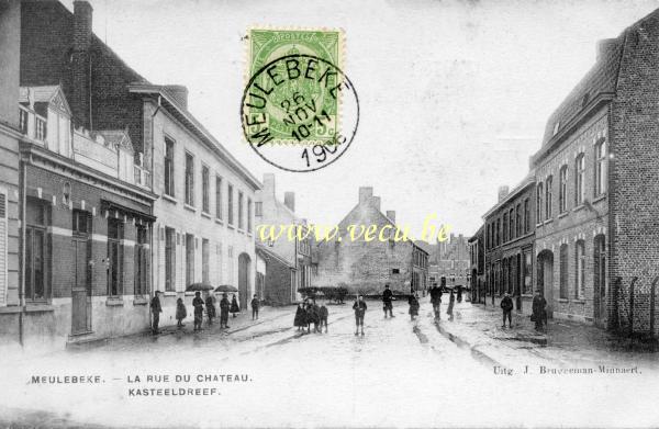 ancienne carte postale de Meulebeke La rue du Château
