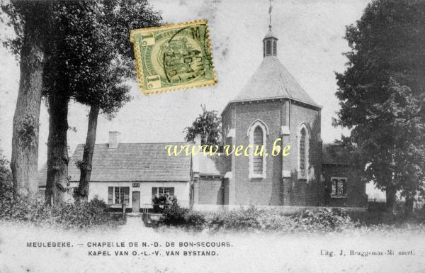 ancienne carte postale de Meulebeke Chapelle de notre dame de Bon-secours