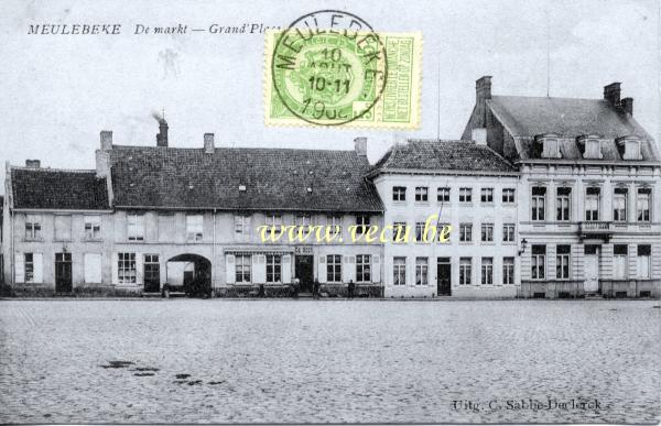 ancienne carte postale de Meulebeke Grand'Place