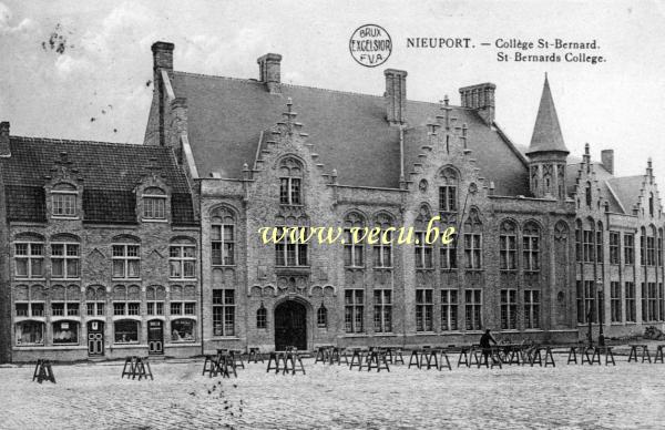 ancienne carte postale de Nieuport Collège St-Bernard