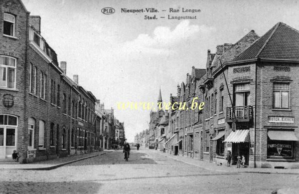 ancienne carte postale de Nieuport Rue Longue