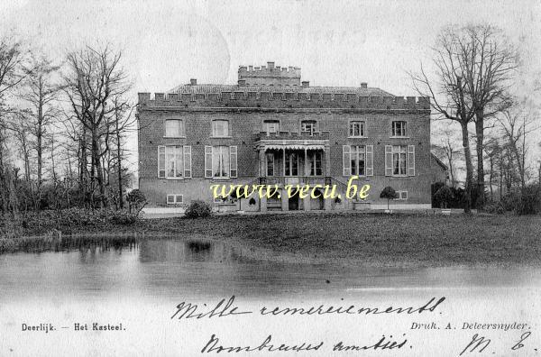 ancienne carte postale de Deerlijk Le Château