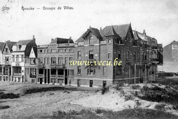 ancienne carte postale de Knokke Groupe de Villas
