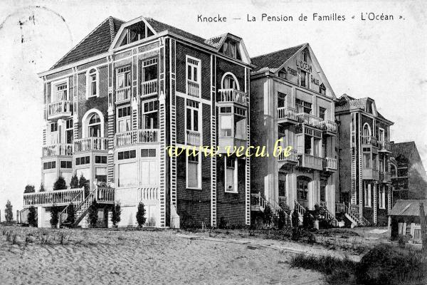 ancienne carte postale de Knokke La pension de famille l'Océan