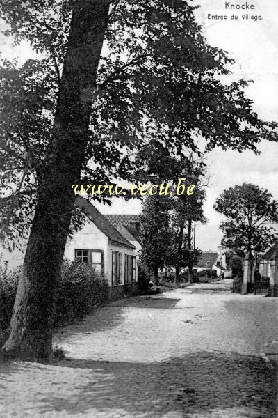 ancienne carte postale de Knokke Entrée du village